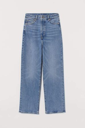 Vintage Straight High Jeans - Blue
