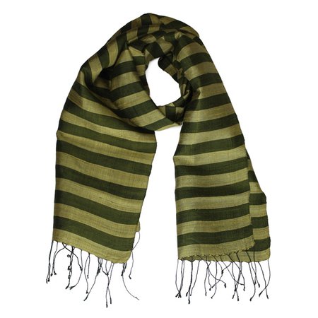 Green striped scarf