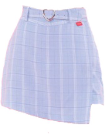 Heart Check Wrap Skirt Pants in Sky Blue by Heart Club