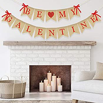 Amazon.com: Valentines Day Decorations | Be My Galentine Banner Burlap | Galentines Day Decorations Rustic | Galentines Day Party Supplies | Ladies Celebration Brunch Decor: Kitchen & Dining