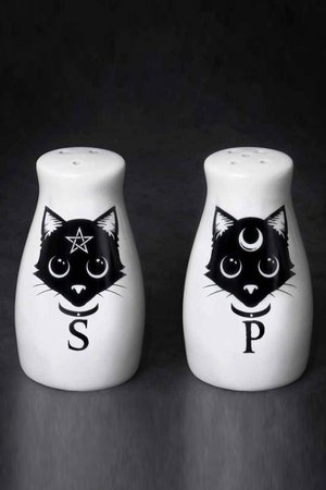 Cats Salt and Pepper Set by Alchemy Gothic | Gothic