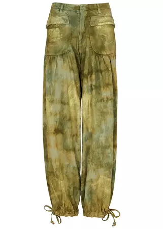 Free People Lotus tie-dye wide-leg jeans - Harvey Nichols