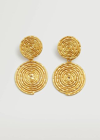 Circular pendant earrings - Women | Mango USA