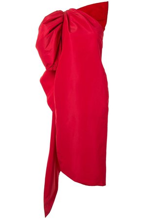 Carolina Herrera, Asymmetric Silk Midi Dress