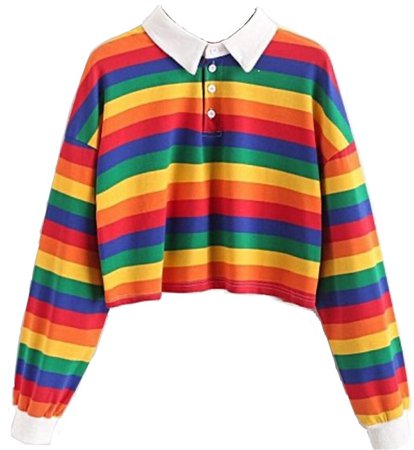 rainbow striped shirt