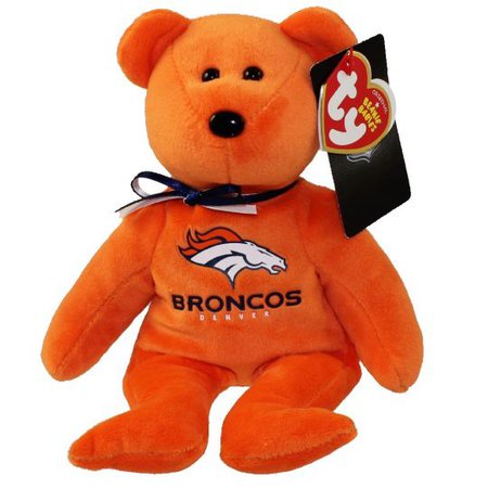 TY Beanie Baby - NFL Football Bear - DENVER BRONCOS (8.5 inch): BBToyStore.com - Toys, Plush, Trading Cards, Action Figures & Games online retail store shop sale