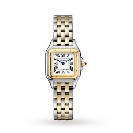 Cartier Panthère De Cartier Watch Small Model, Quartz Movement, Yellow Gold, Steel W2PN0006 | Watches Of Switzerland UK