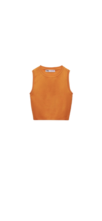 orange vest crop top