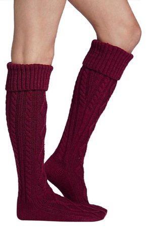knitted maroon socks - Google Search