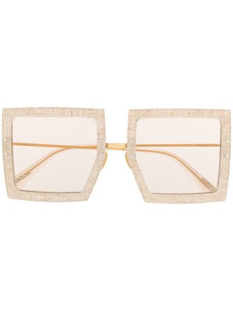 Shop gold Jacquemus square-frame sunglasses with Express Delivery - Farfetch