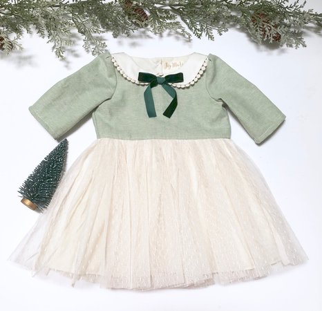Joy Marie Clothing | Holiday dress in Evergreen