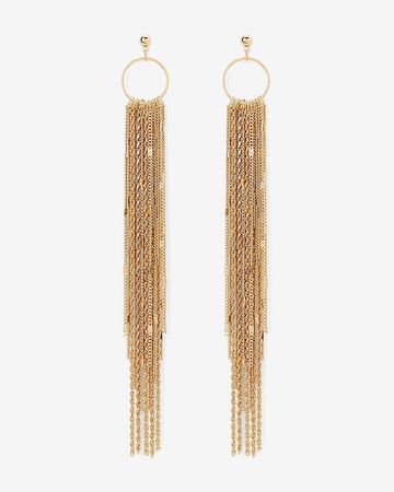 Layered Linear Chain Earrings | Express | $24.90