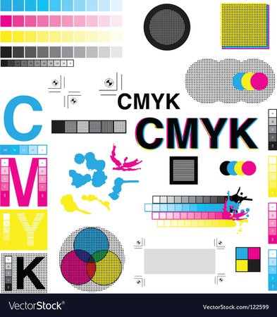 CMYK designs Royalty Free Vector Image - VectorStock