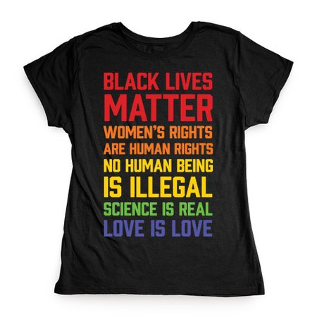 Black Lives Matter List T-Shirt | LookHUMAN