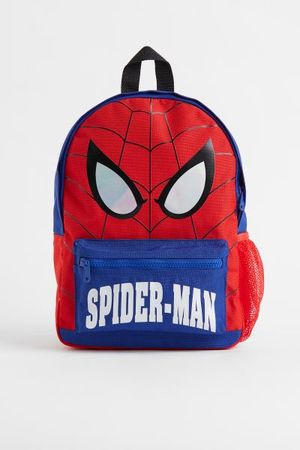 Printed Backpack - Red/Spider-Man - Kids | H&M US