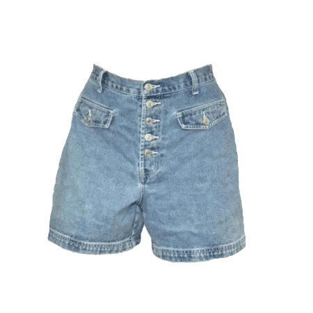 [DEPOP: GREMIN] 90s Vintage Button Denim Shorts