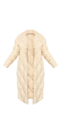 maxi puffer cream coat
