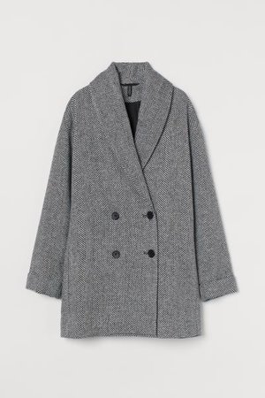 Wool-blend Coat - Gray-black - Ladies | H&M US