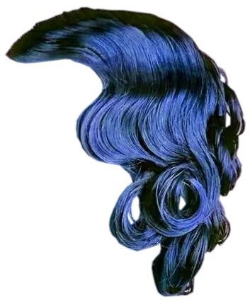 Blue Flapper Hair