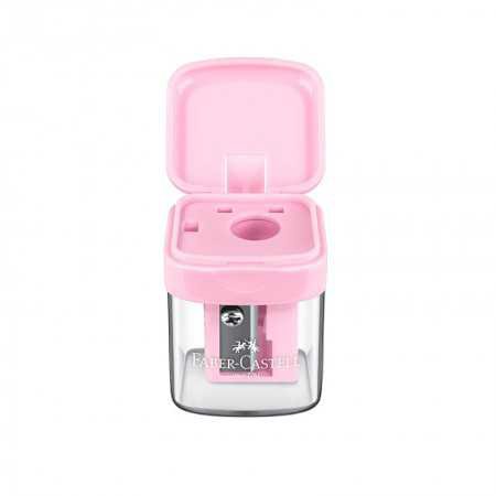 Apontador com coletor mini box rosa pastel - SM/MINIBOX - Faber-Castell - Lepok a Sua Grande Papelaria