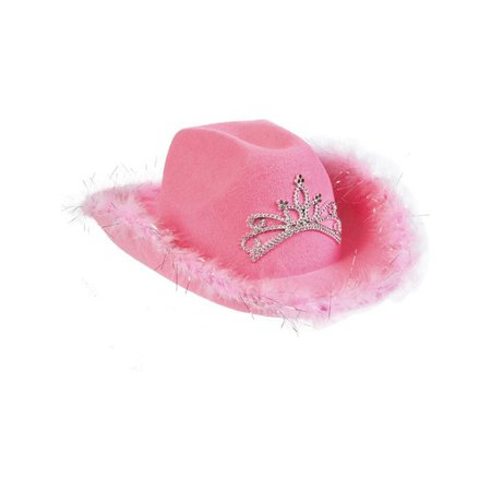 Rhode Island Novelty - Adult Womens Blinking Pink LED Cowboy Hat with Tiara - Walmart.com - Walmart.com