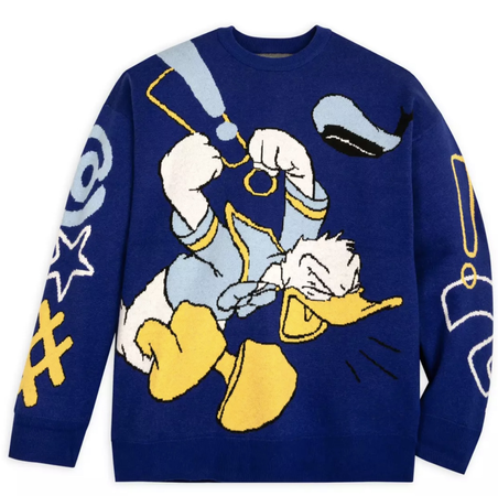 Donald Duck Pullover Knit Sweater