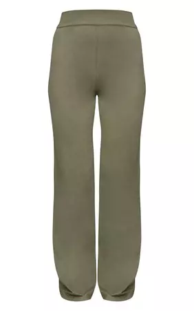 Moss Khaki Soft Touch Wide Leg Trousers | PrettyLittleThing USA