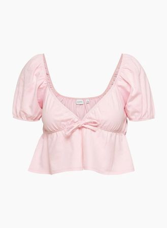 pink crop top cute blouse