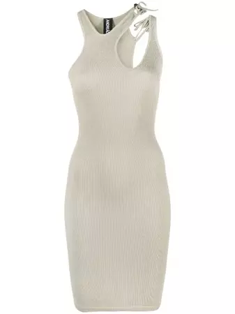 ANDREĀDAMO asymmetric-neck Sleeveless Midi Dress - Farfetch