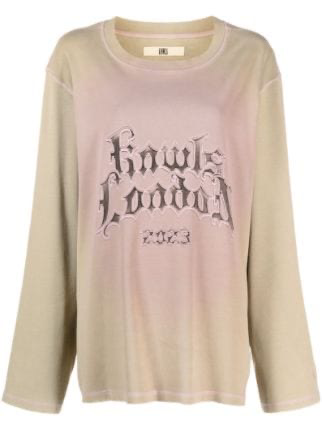KNWLS text-print distressed T-shirt