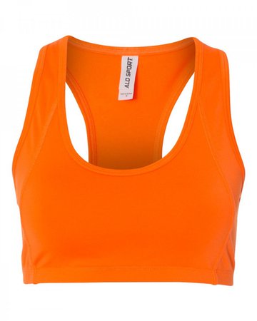 orange sport bra