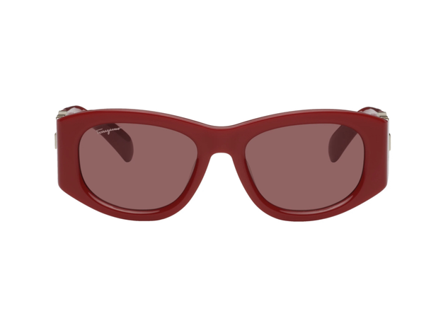 Red Rectangular Glasses
