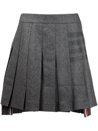 Thom Browne 4-Bar stripe pleated skirt - FARFETCH