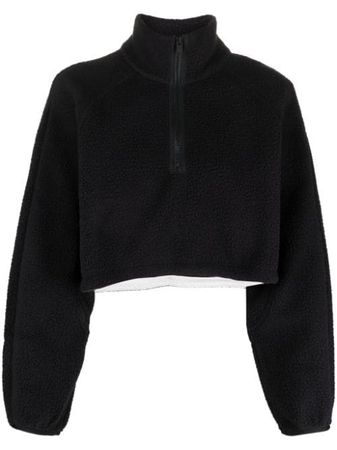Calvin Klein high-neck Fleece Cropped Sweatshirt - Farfetch