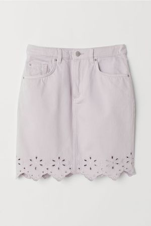 Short Denim Skirt - Light purple - Ladies | H&M US