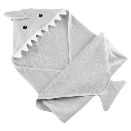 Baby Aspen - Shark Hooded Towel - Grey - Swimwear - Baby Clothes (0-2) - Clothes