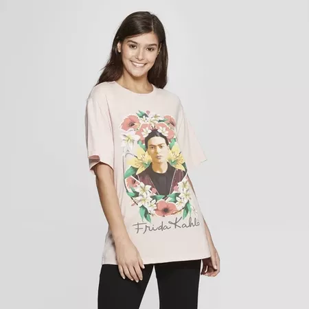 Women's Frida Kahlo Oversized Sleep T-Shirt - Pink : Target