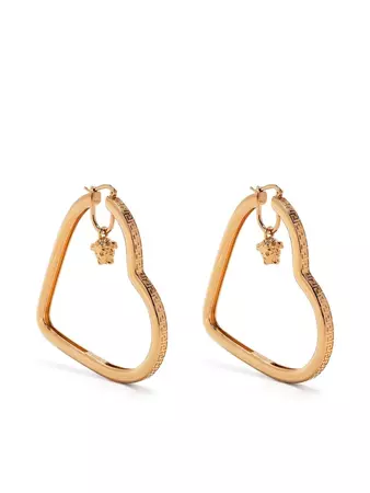 Versace heart-shaped Hoop Earrings - Farfetch