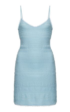Smocked Mesh Jersey Mini Dress By Victoria Beckham | Moda Operandi