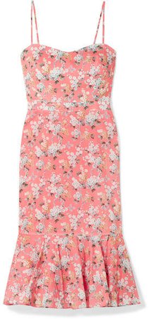 Tana Floral-print Cotton-poplin Dress - Pink
