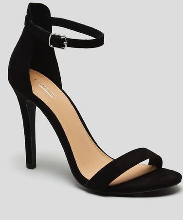 black sandal heels