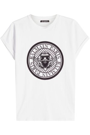 Printed Cotton T-Shirt Gr. FR 38