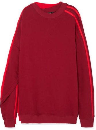 Oversized Layered Cotton-jersey Sweatshirt