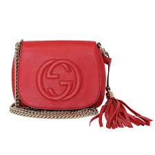 red purse, gold chain - Google Search