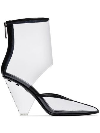 Balmain Transparent 95 Ankle Boots - Farfetch