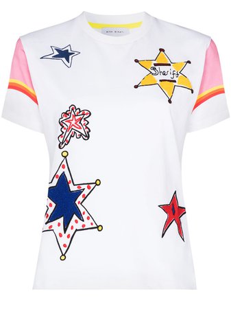 Mira Mikati Star Embroidered T-shirt - Farfetch