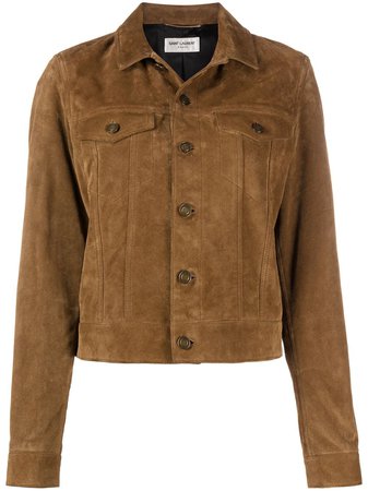 Brown Saint Laurent leather jacket 533499YC2AY - Farfetch