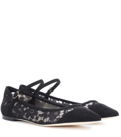 Dolce and Gabbana | Black Lace Ballet Flats