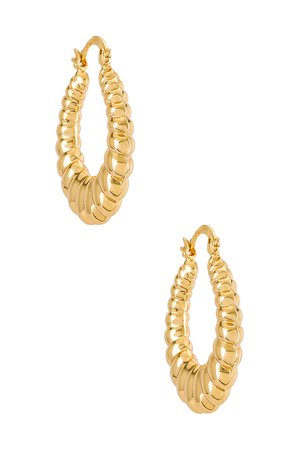 Natalie B Jewelry Danika Hoop in Gold | REVOLVE
