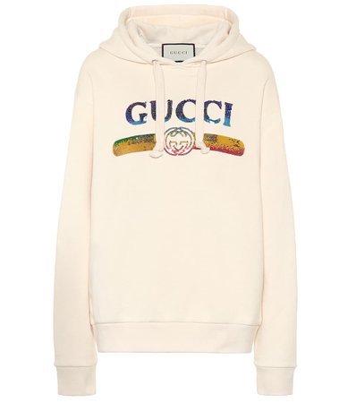 Sequined Cotton Hoodie - Gucci | mytheresa.com